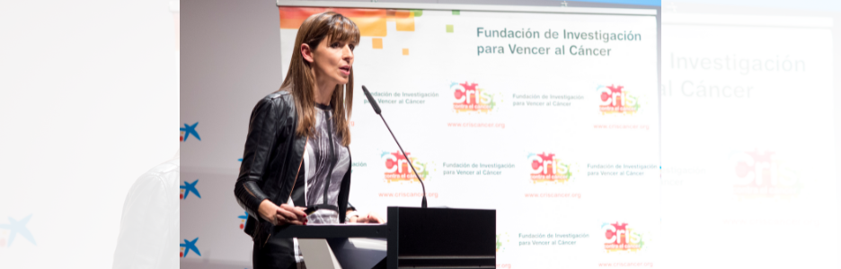 CRIS Cancer Foundation Lola Manterola speaking at the CRIS Cancer Foundation