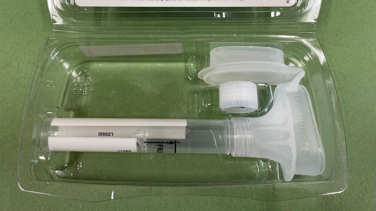 saliva-test The container to collect saliva in at home