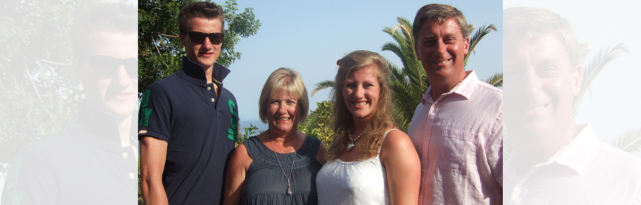 Family Charity Partner banner Tom Bowdidge and his family