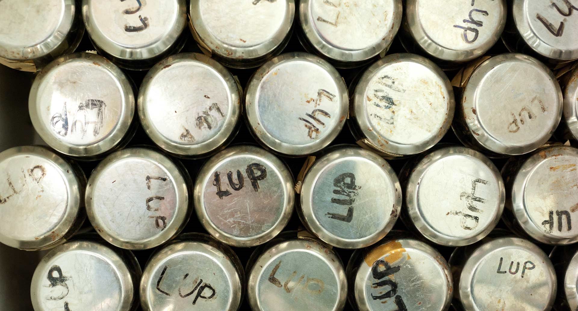 Labelled samples with metal lids
