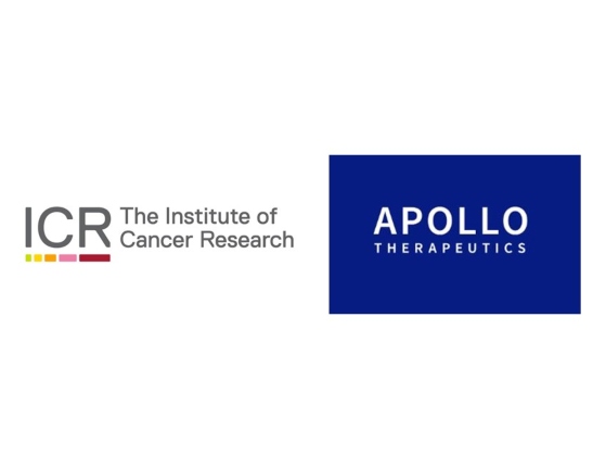 ICR Apollo logo composite A composite image of the ICR and Apollo Therapeutics logos