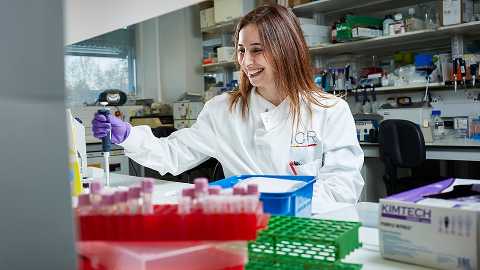 Scientist pipetting in a lab Scientist pipetting in a lab