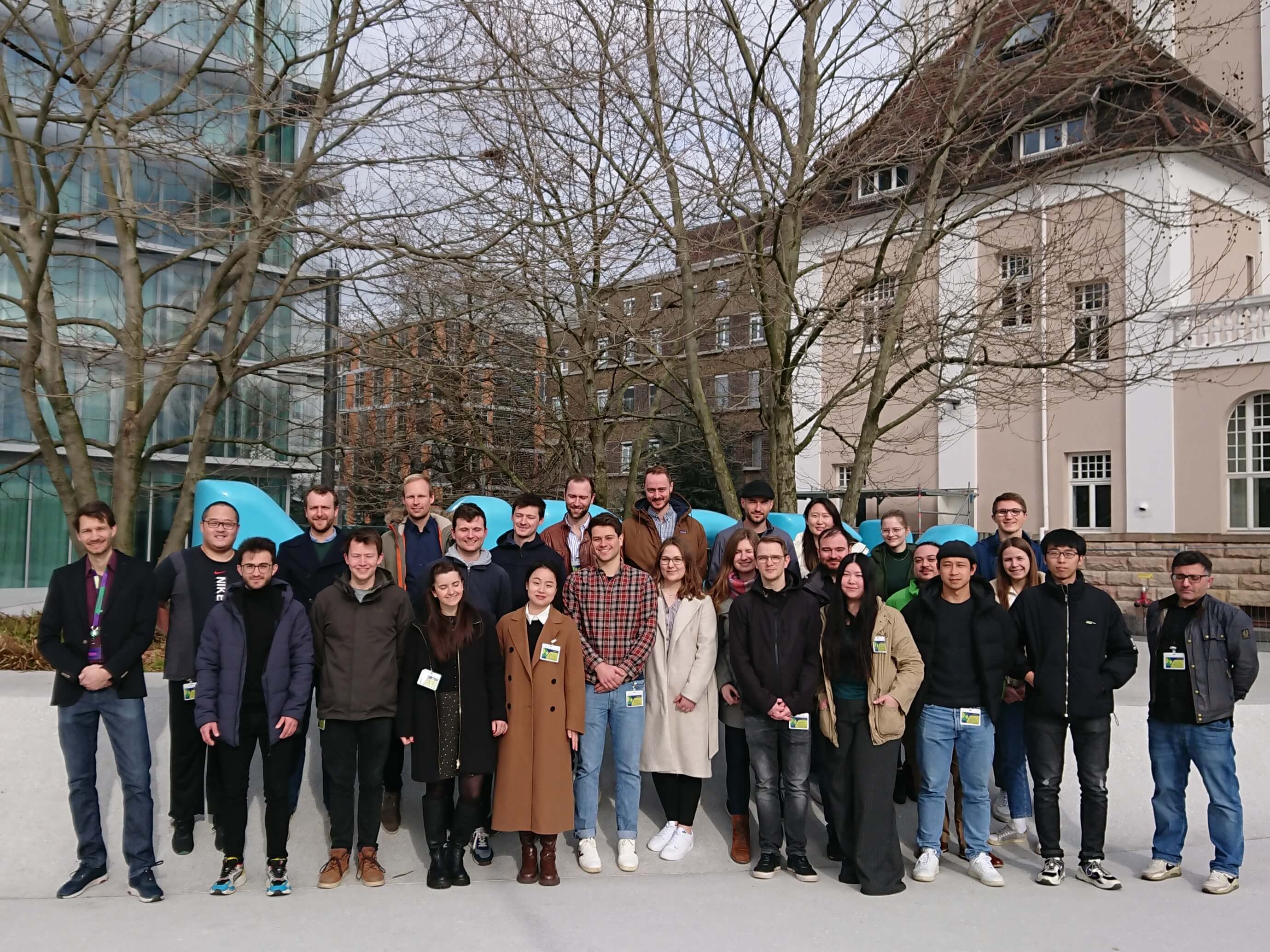 Students and experts at the Chemical Probes Hackathon, Merck, Darmstadt, 2023 Students and experts at the Chemical Probes Hackathon stand outside Merck headquarters, Darmstadt
