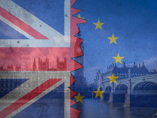 UK and EU flags with Houses of Parliament in background 547x410 UK and EU flags with Houses of Parliament in background